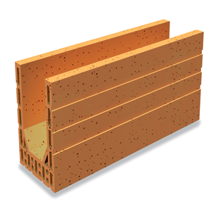 Porotherm T20 Linteau chainage complém. 500x200x190 -  2pcs/ml - P/56 - ref:T204